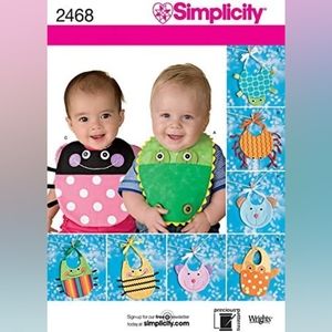 2/$10 OR 3/$15 PATTERNS Simplicity 2468 Baby Bibs
